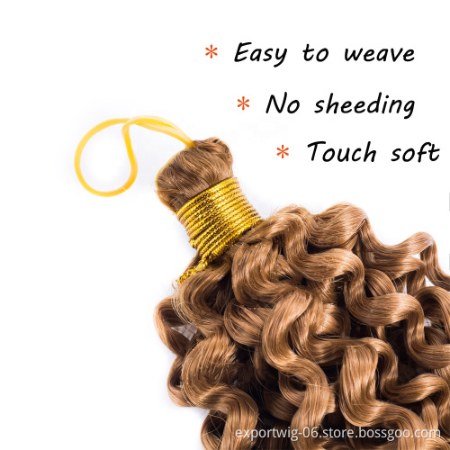 Wholesale Water Wave Crochet Hair Ombre Color Synthetic Crochet Hair Extensions Water Wave Bundles Crochet Hair